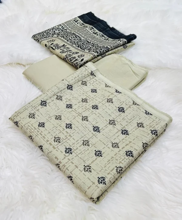 Bin Saeed 3-Piece Lawn Suit – Printed Lawn Shirt, Voil Dupatta & Airjet Cambric Trouser - Image 2