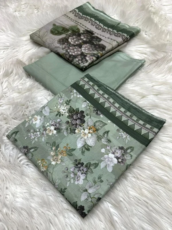 Bin Saeed 3-Piece Lawn Suit – Printed Lawn Shirt, Voil Dupatta & Airjet Cambric Trouser - Image 21