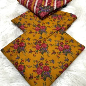Bin Saeed 3-Piece Lawn Suit – Printed Lawn Shirt, Voil Dupatta & Airjet Cambric Trouser