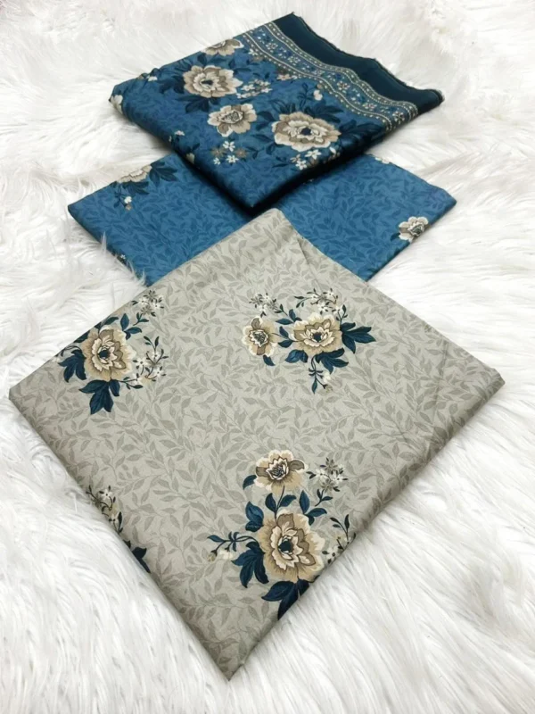 Bin Saeed 3-Piece Lawn Suit – Printed Lawn Shirt, Voil Dupatta & Airjet Cambric Trouser - Image 23