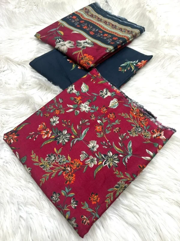 Bin Saeed 3-Piece Lawn Suit – Printed Lawn Shirt, Voil Dupatta & Airjet Cambric Trouser - Image 24