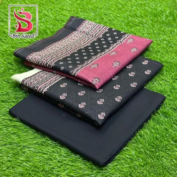 Bin Saeed 3-Piece Lawn Suit – Printed Lawn Shirt, Voil Dupatta & Airjet Cambric Trouser - Image 7