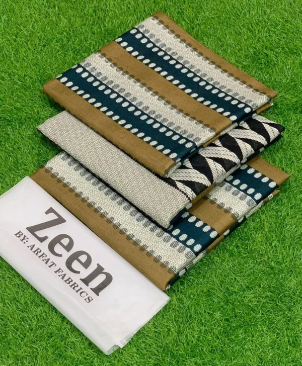 ZEEN 3PC Digital Printed Lawn Suit with Voile Dupatta - Image 9