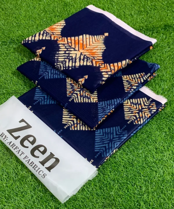 ZEEN 3PC Digital Printed Lawn Suit with Voile Dupatta - Image 12