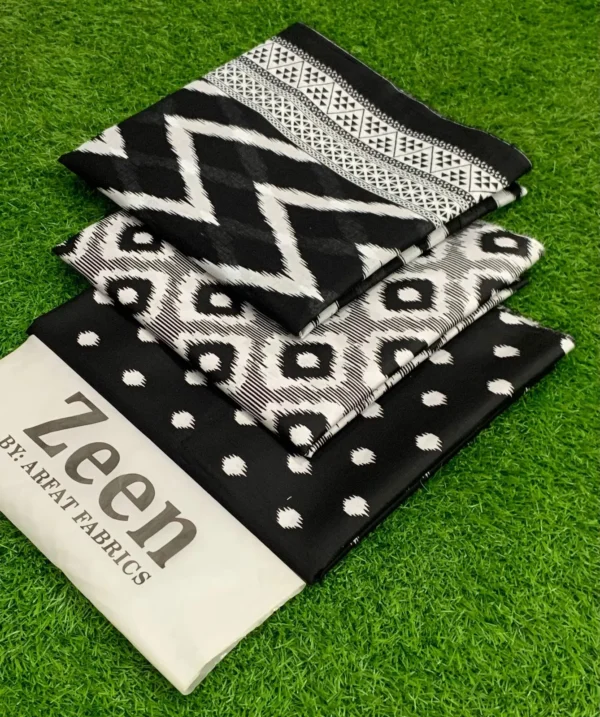 ZEEN 3PC Digital Printed Lawn Suit with Voile Dupatta - Image 14