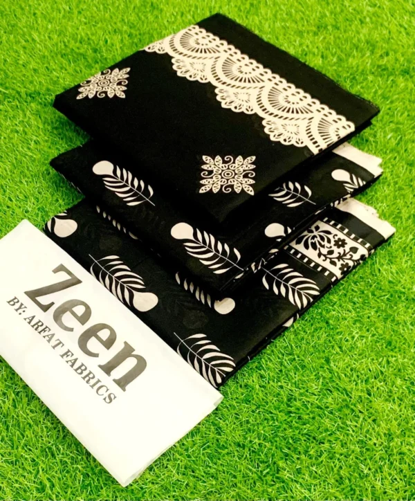 ZEEN 3PC Digital Printed Lawn Suit with Voile Dupatta - Image 21