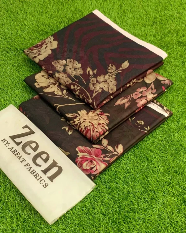 ZEEN 3PC Digital Printed Lawn Suit with Voile Dupatta - Image 31