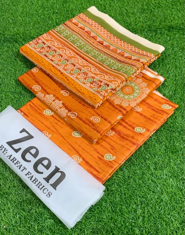 ZEEN 3PC Digital Printed Lawn Suit with Voile Dupatta - Image 27