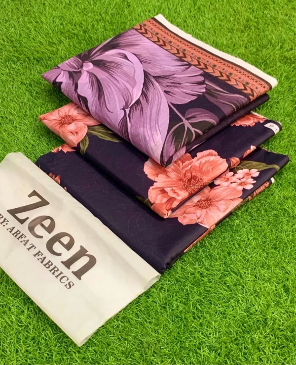 ZEEN 3PC Digital Printed Lawn Suit with Voile Dupatta - Image 36
